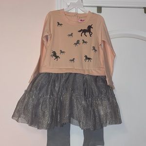 2 piece pink and grey Limited Too outfit